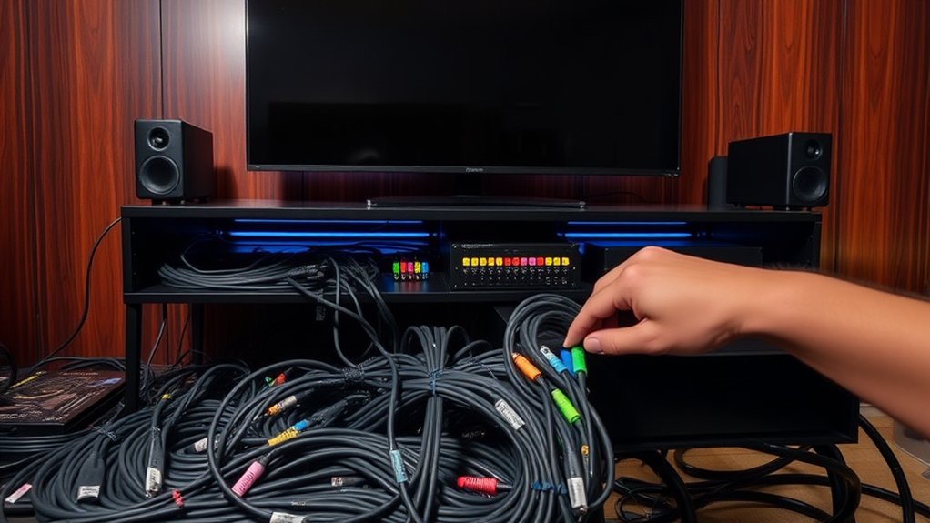 cable management for sound system