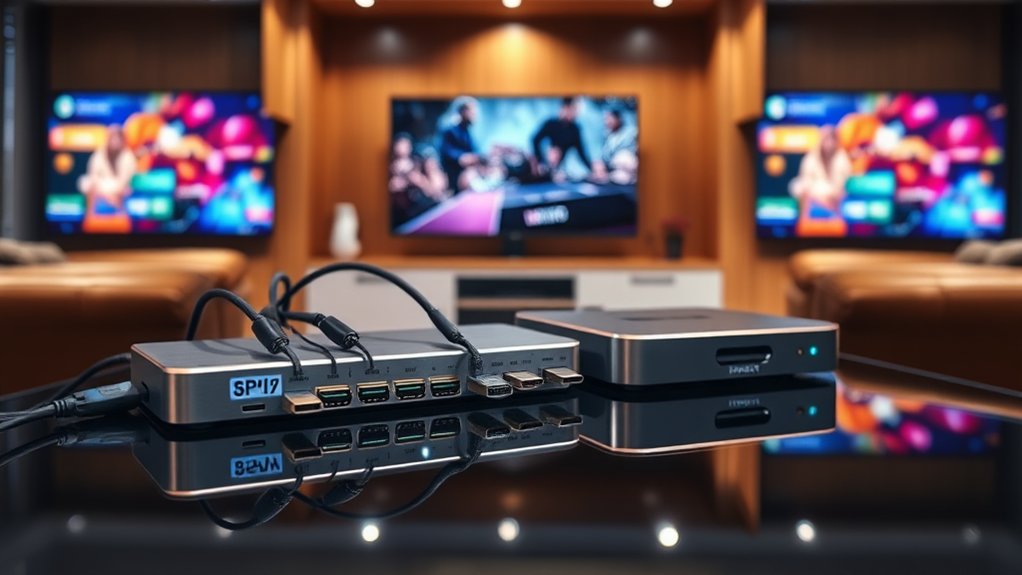 connect streaming boxes multiple outputs