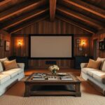 cozy farmhouse cinema retreat