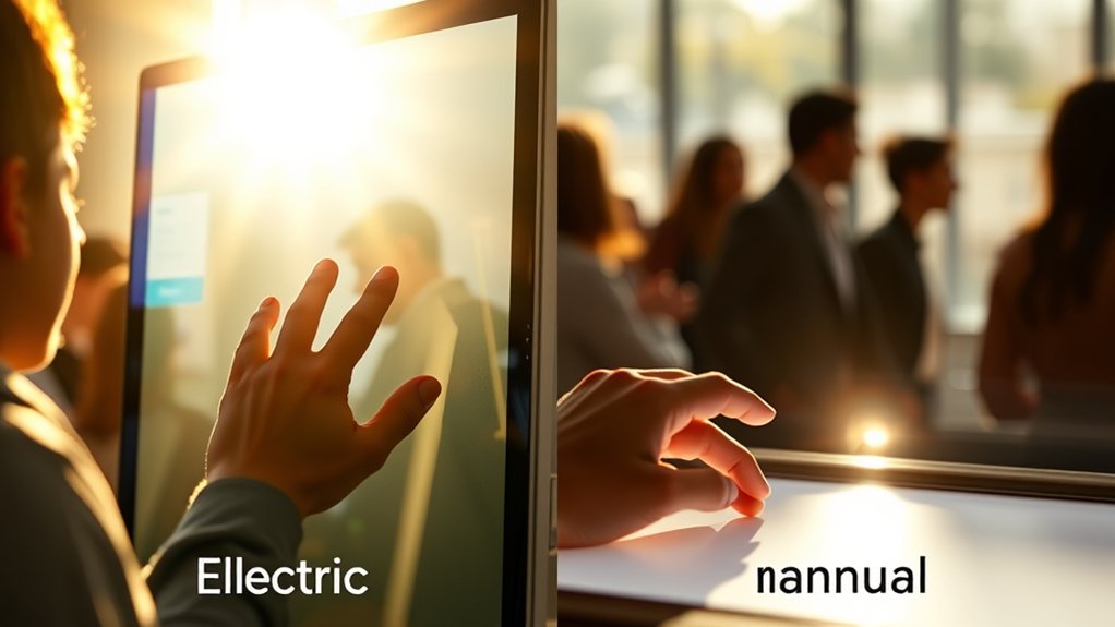 electric vs manual screens