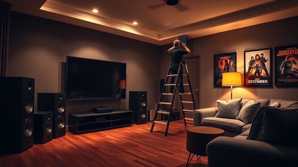 install home theater speakers