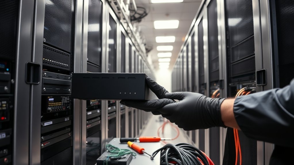 install rack mount amplifiers