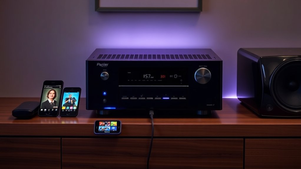 streaming music to av receivers