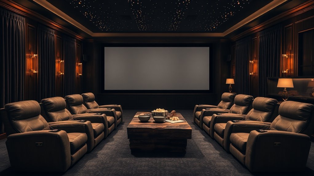 theater room furniture arrangement