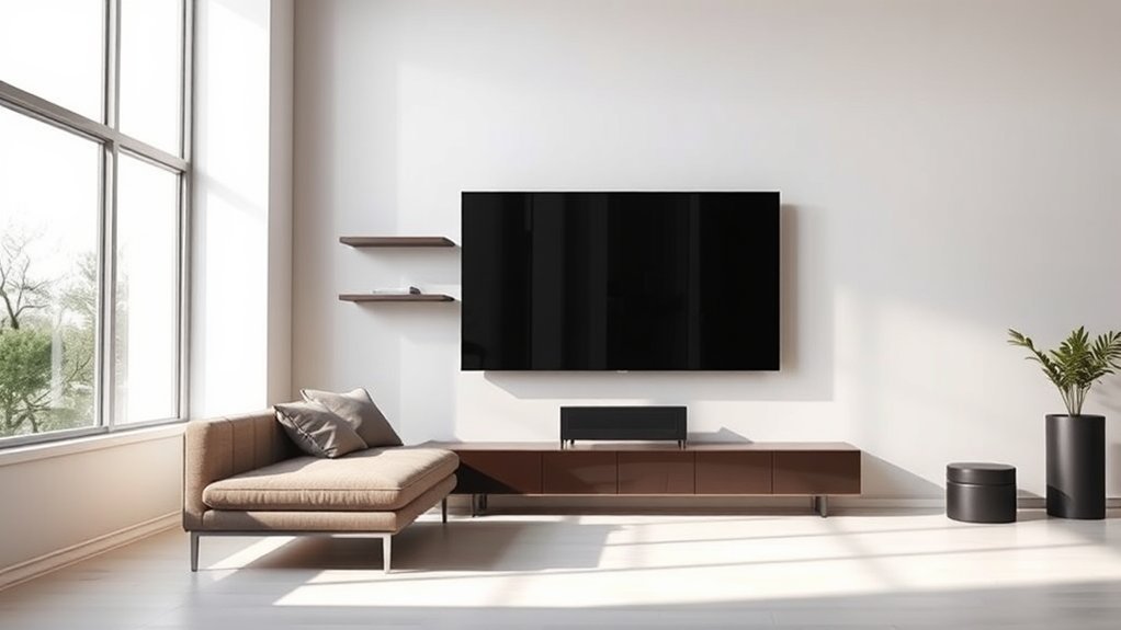 wall mounted screens maximizing space