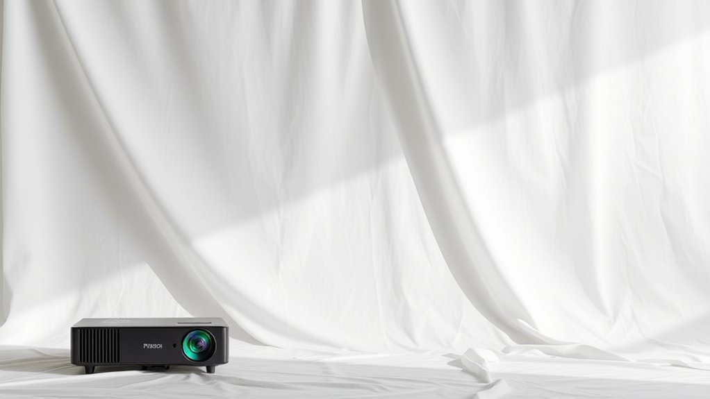 white fabric budget screens